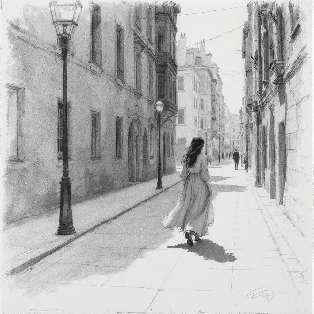 Elegant Pencil Sketch in Da Vinci/Sargent Style