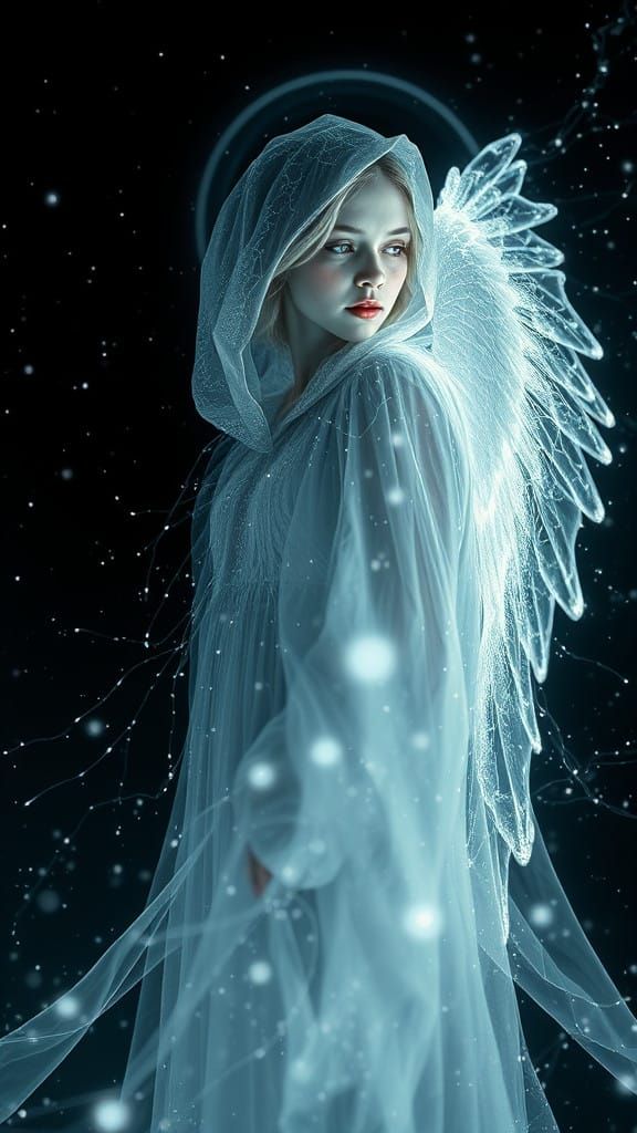 Ethereal Angel in Fractal Heaven