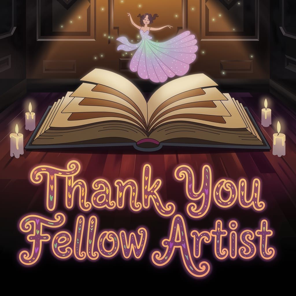 At the bottom of the canvas, glowing neon text that says "TH...