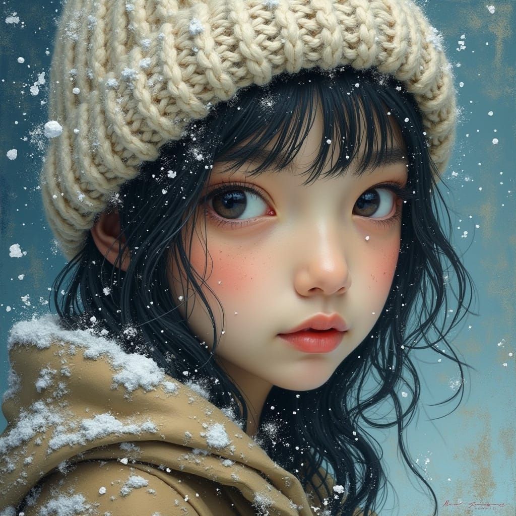 Winter Surrealism in Vibrant Digital Art