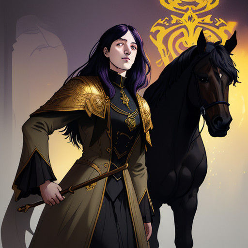 Ethereal Stallion in Art Nouveau Shadows