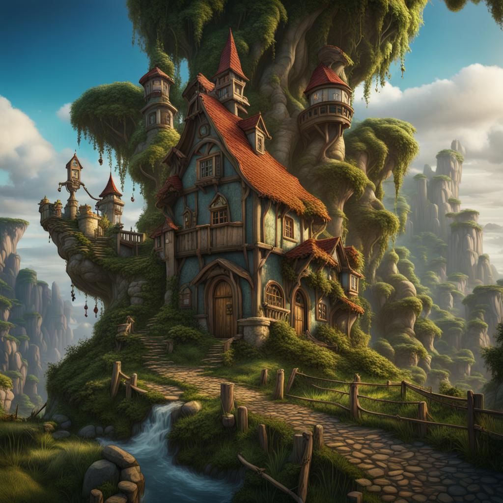 Jack and the Beanstalk: Detailed Matte Painting