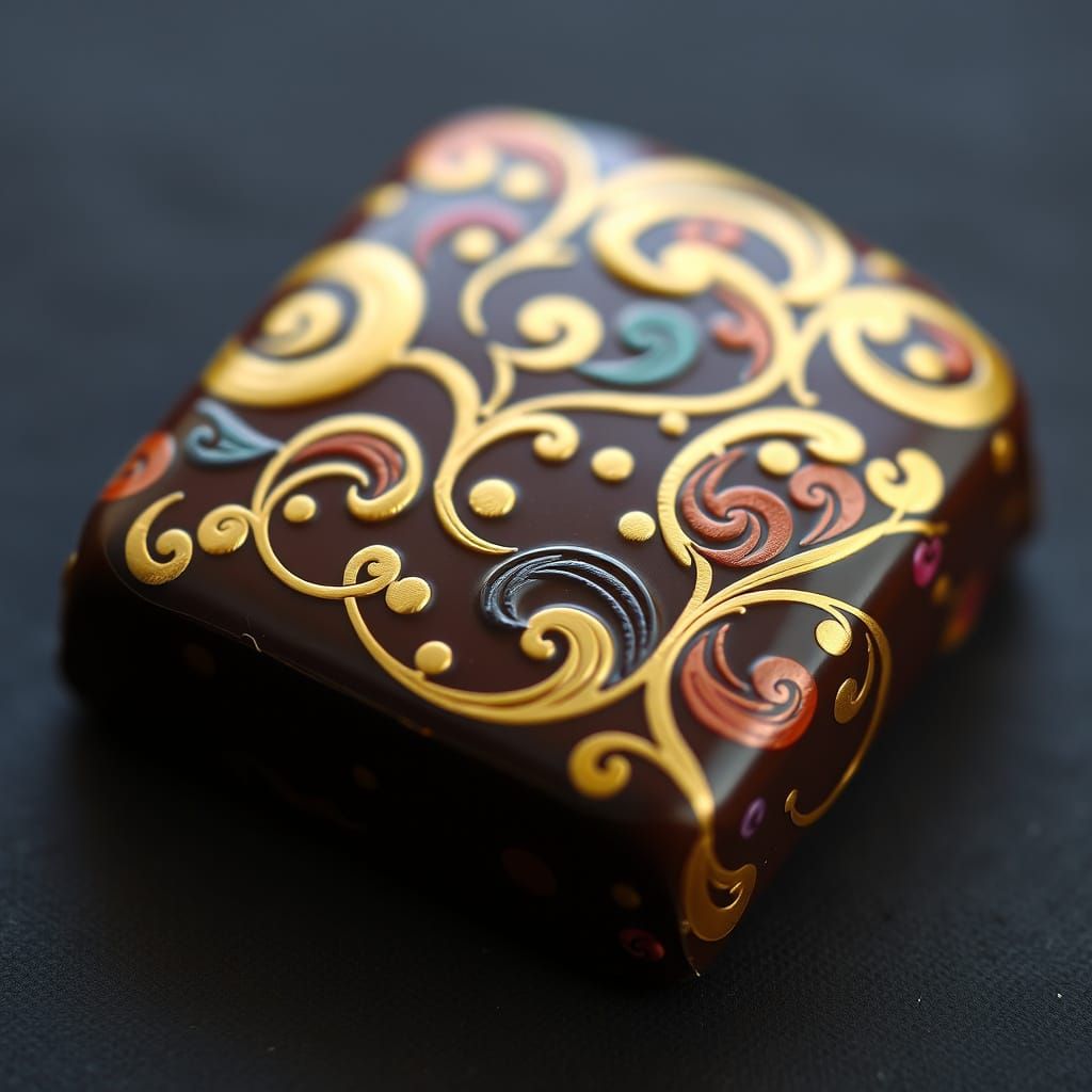 Elegant Chocolate Bar in Art Nouveau Style