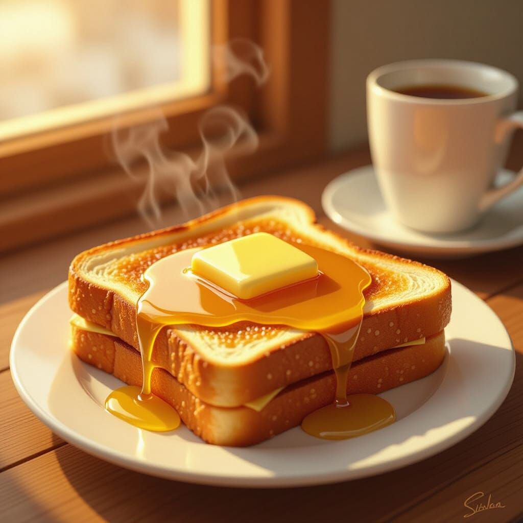 Buttery Toast in Thorp, Loish, and Stalenhag Styles