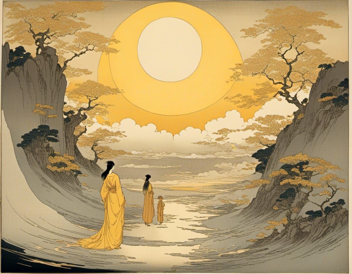 Lyra and Her Daemon Walk into the Sky