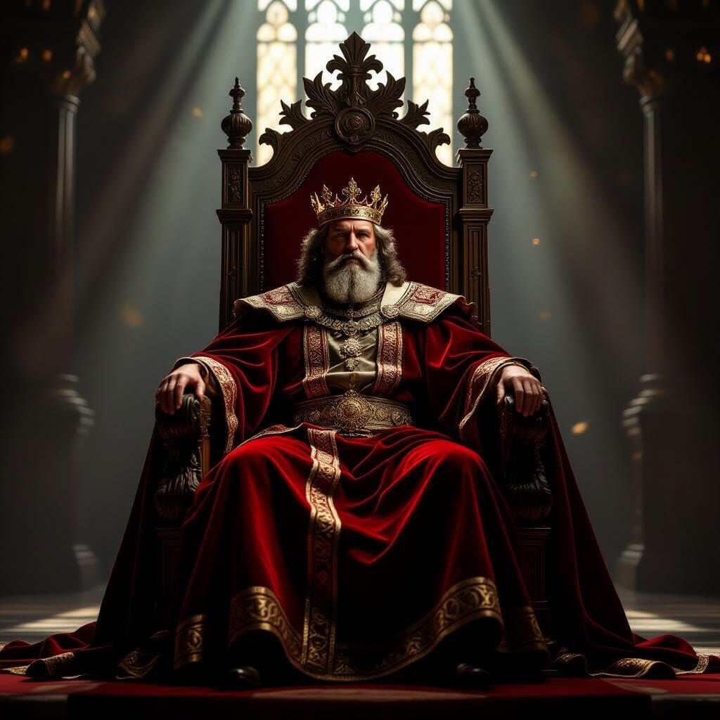 Majestic King Contemplates Fall of Jerusalem in Dramatic Lig...