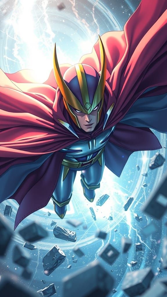 Magneto Descends: Anime-Inspired Mutant King in Storm