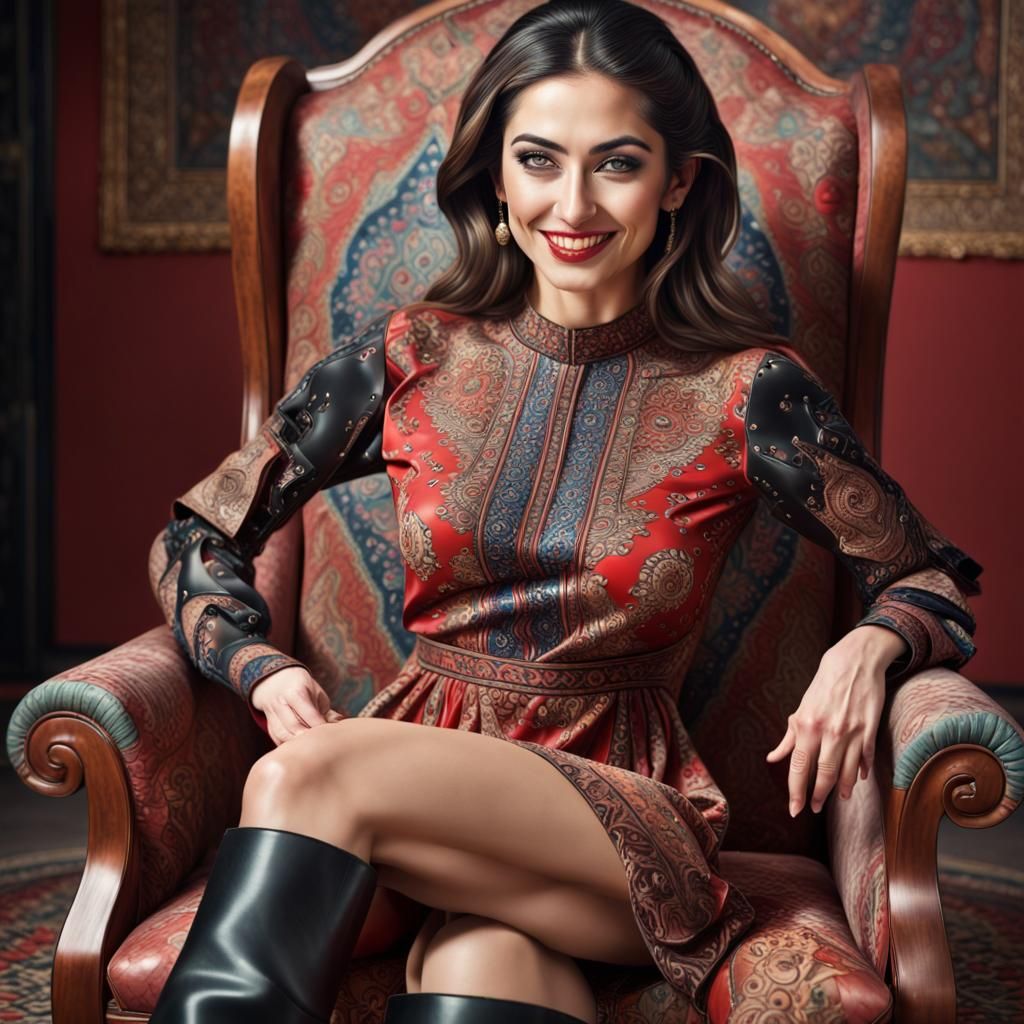 Psychedelic Portrait of a Middle Eastern Woman