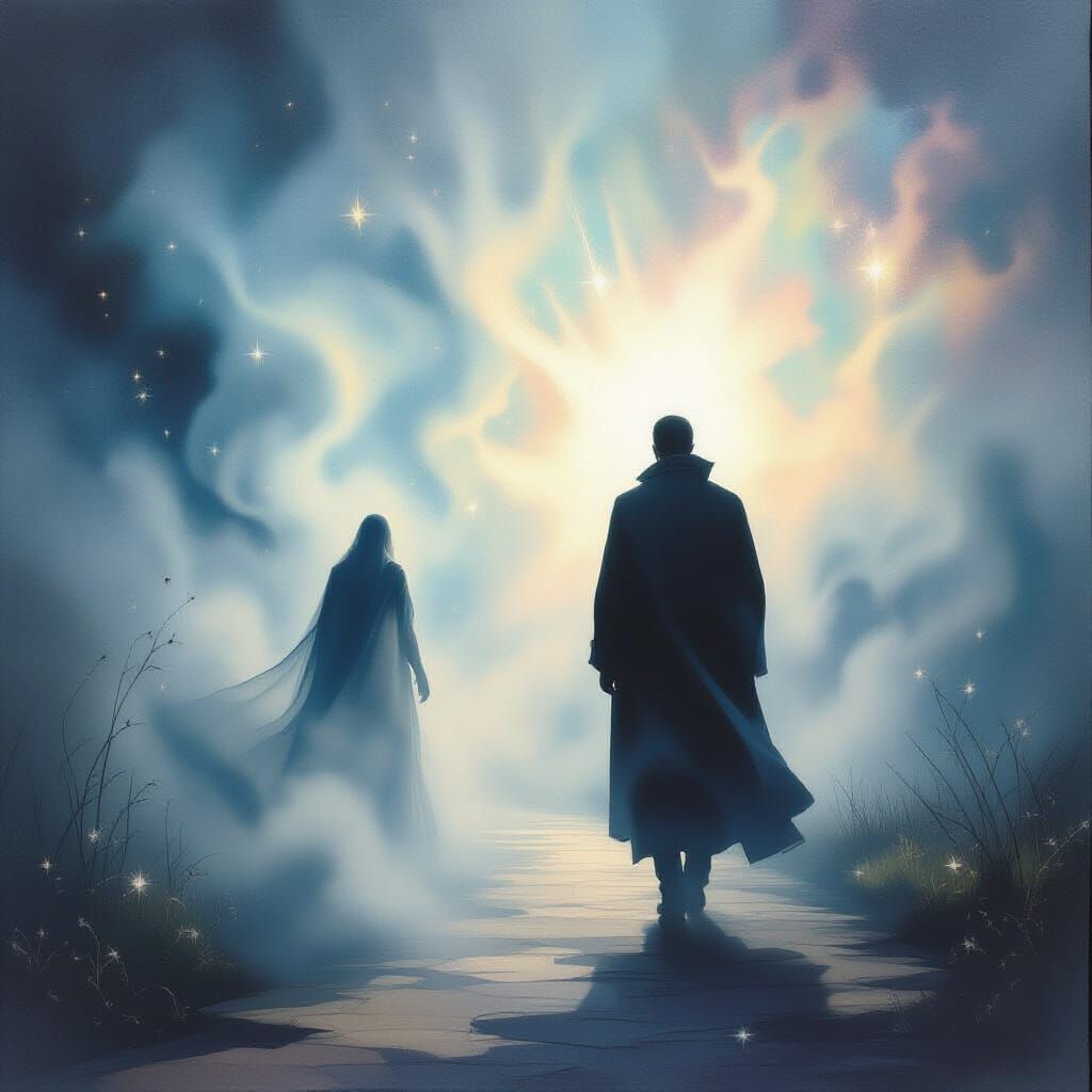 Ethereal Shadow Companion Walks Behind You