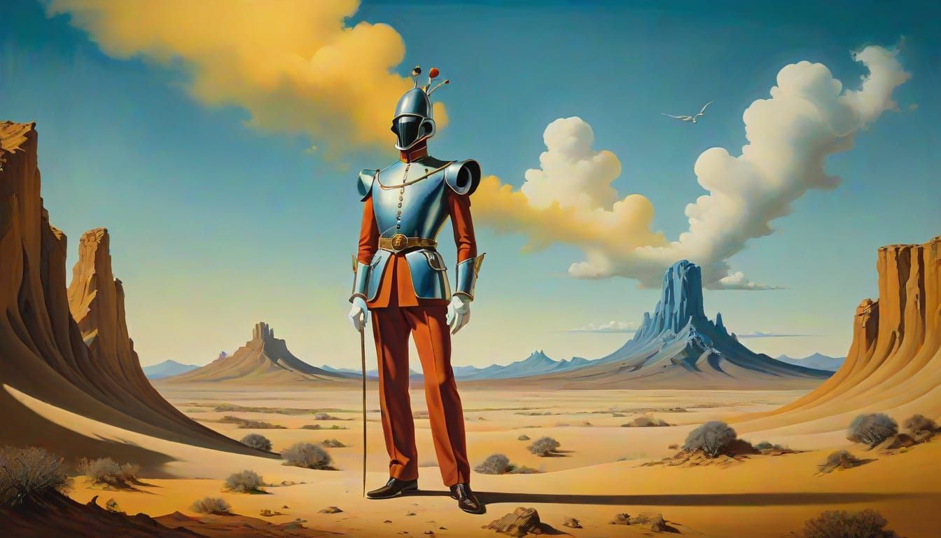 Surrealist King of the Ancient World Melts into Desert Lands...
