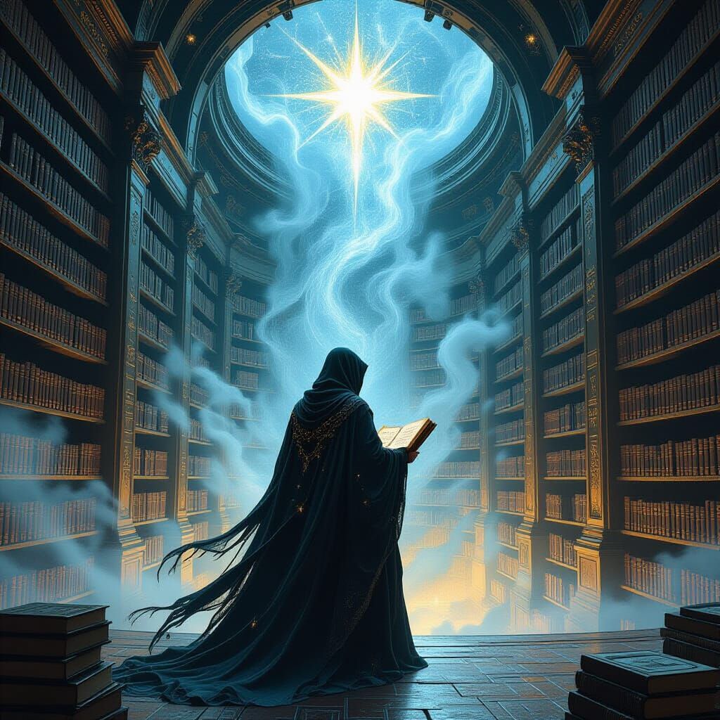 Spectral Librarian in Dying Star Library