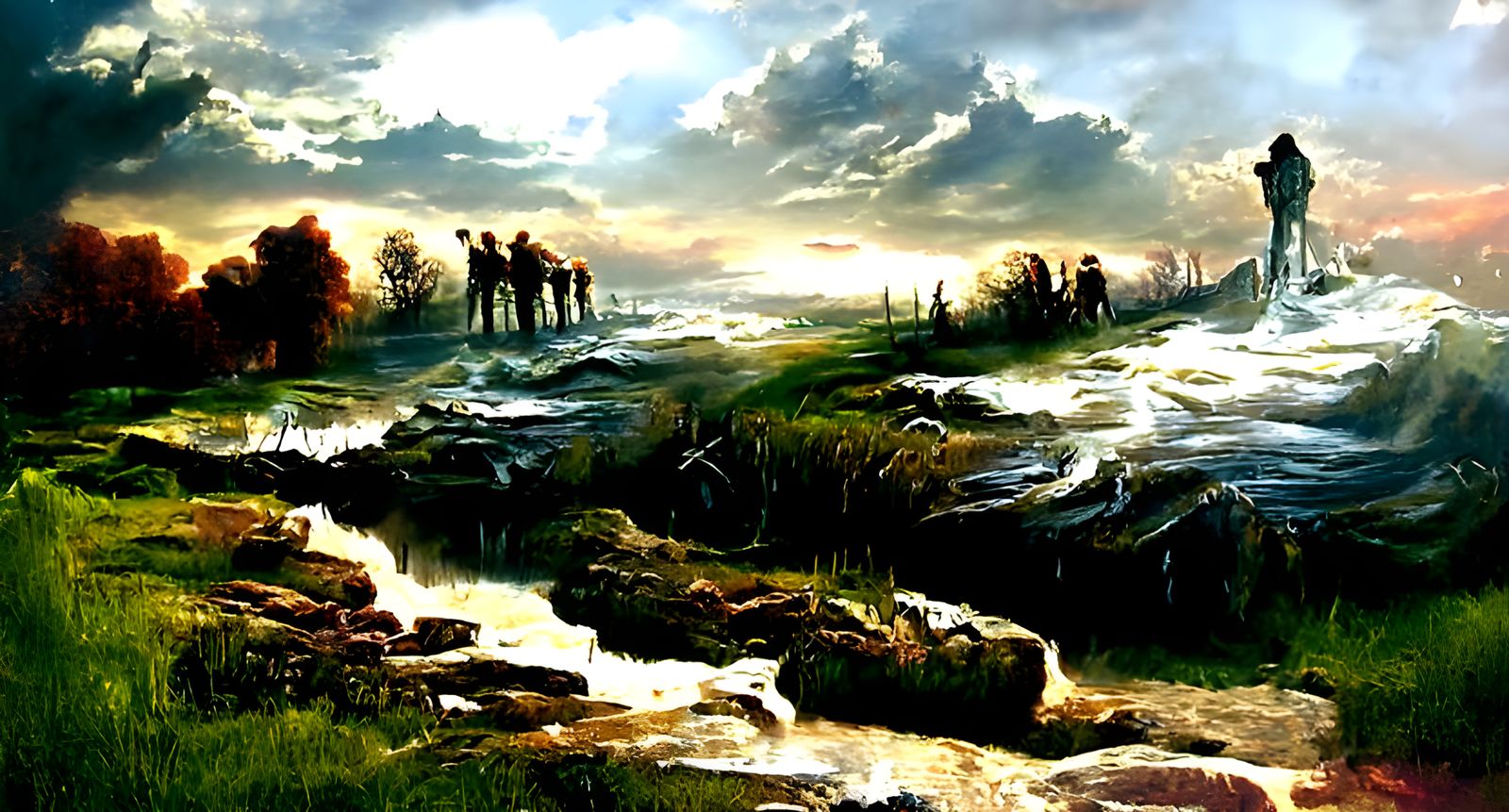 Desolate Mud Landscape Inspired by Aivazovsky, Friedrich