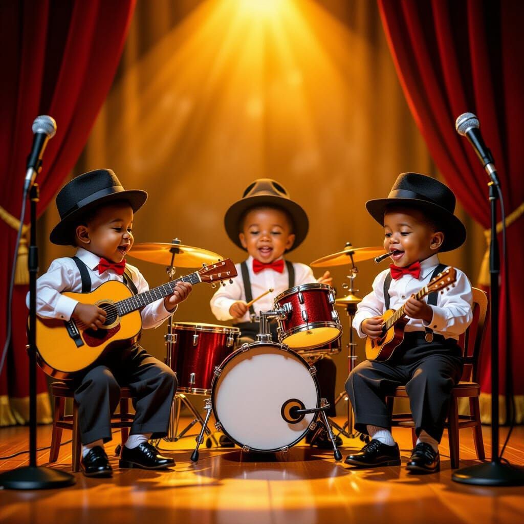Toddler Blues Band Performs in Vintage Club