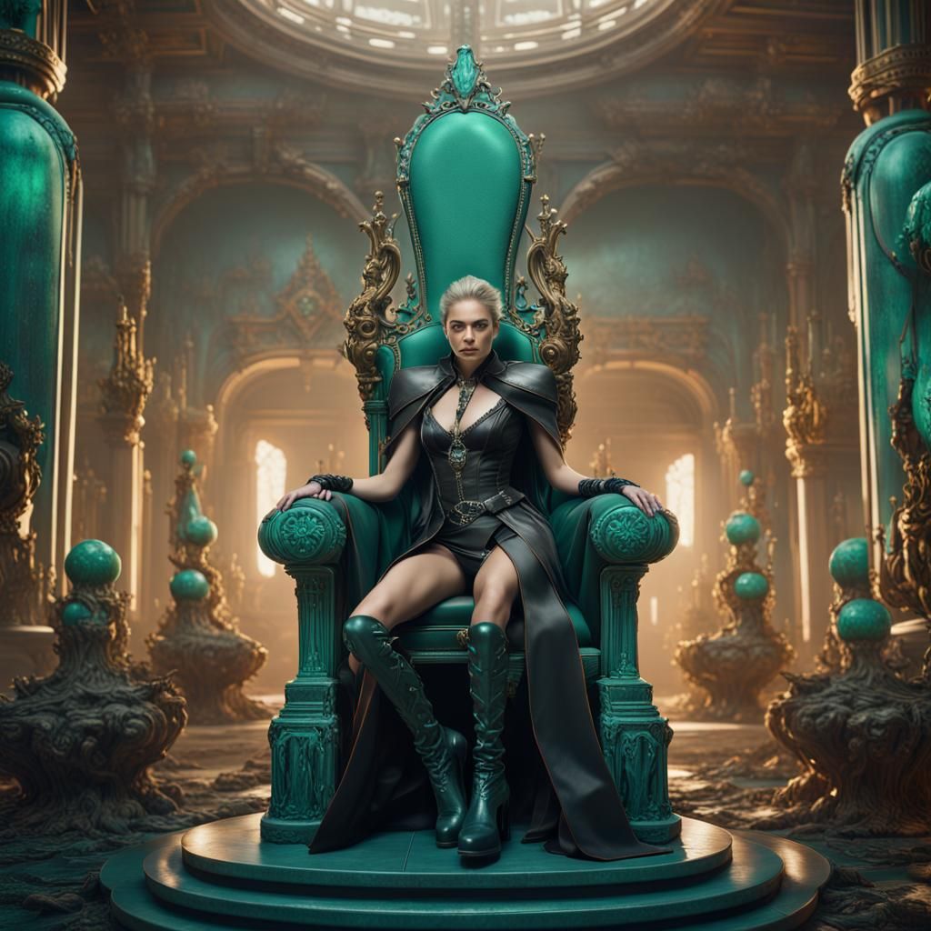 Victoria Swarovski on Atacamite Throne in Arcadia