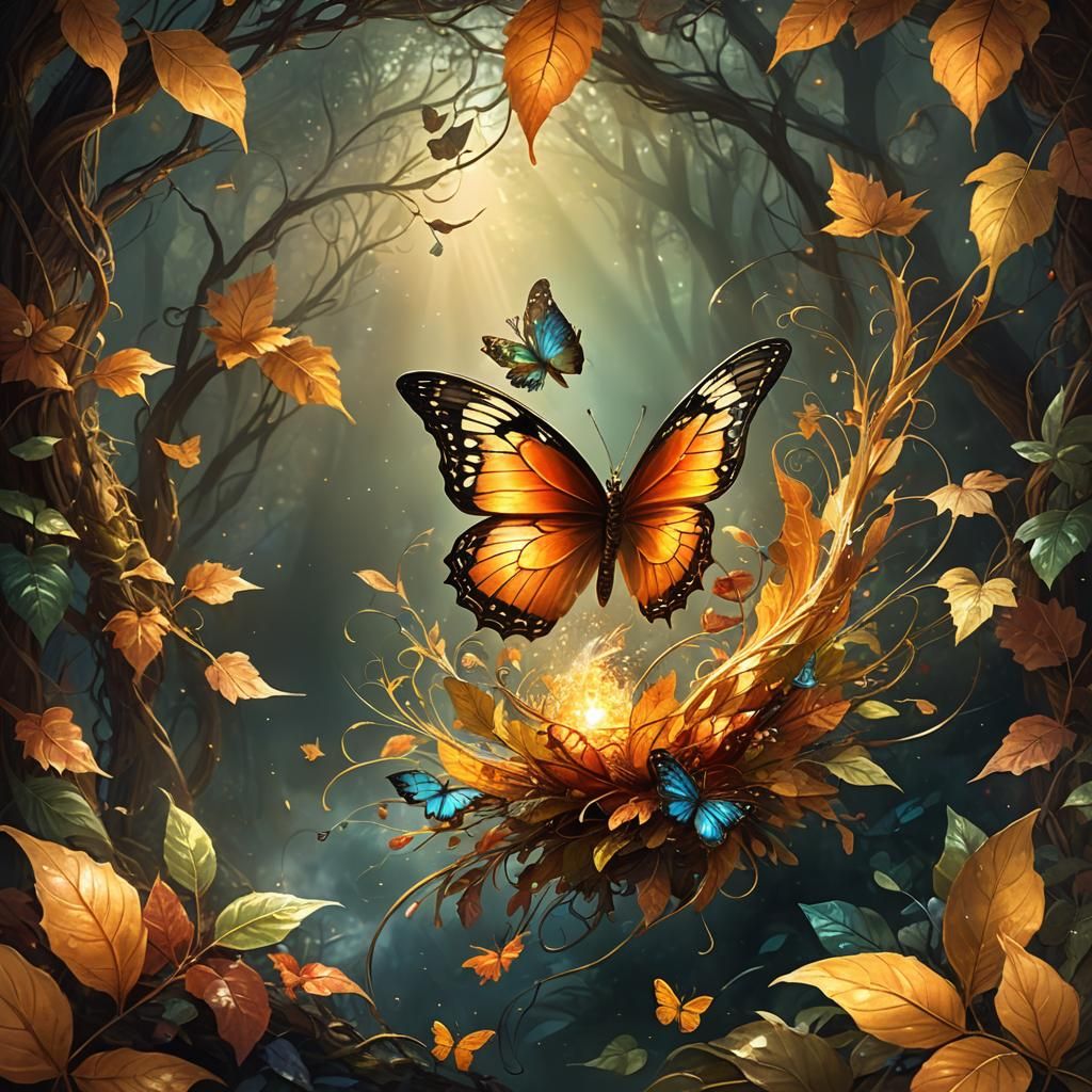 Enchanted Butterfly Emerges in Fantasy Concept Art