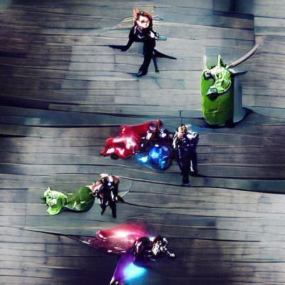 Abstract Swirls of Vibrant Colors