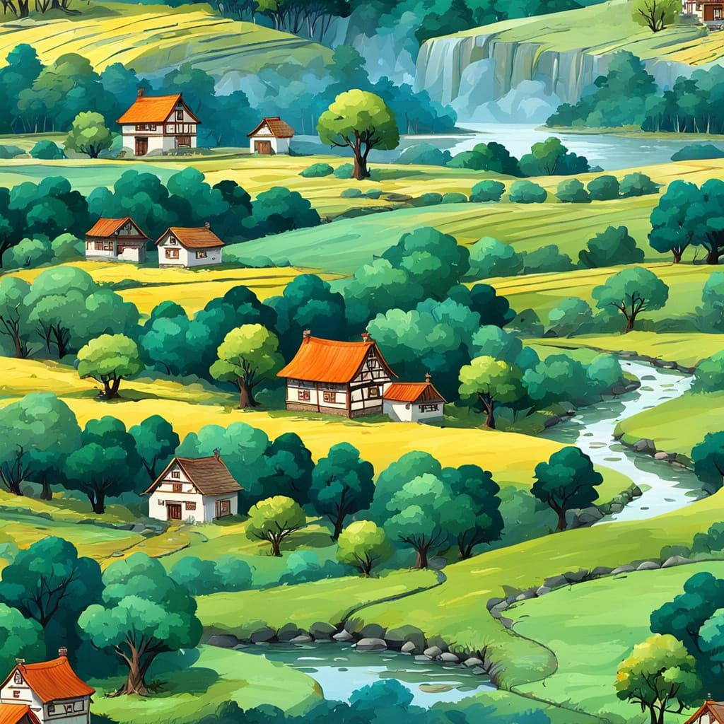 Vibrant Traditional Landscapes