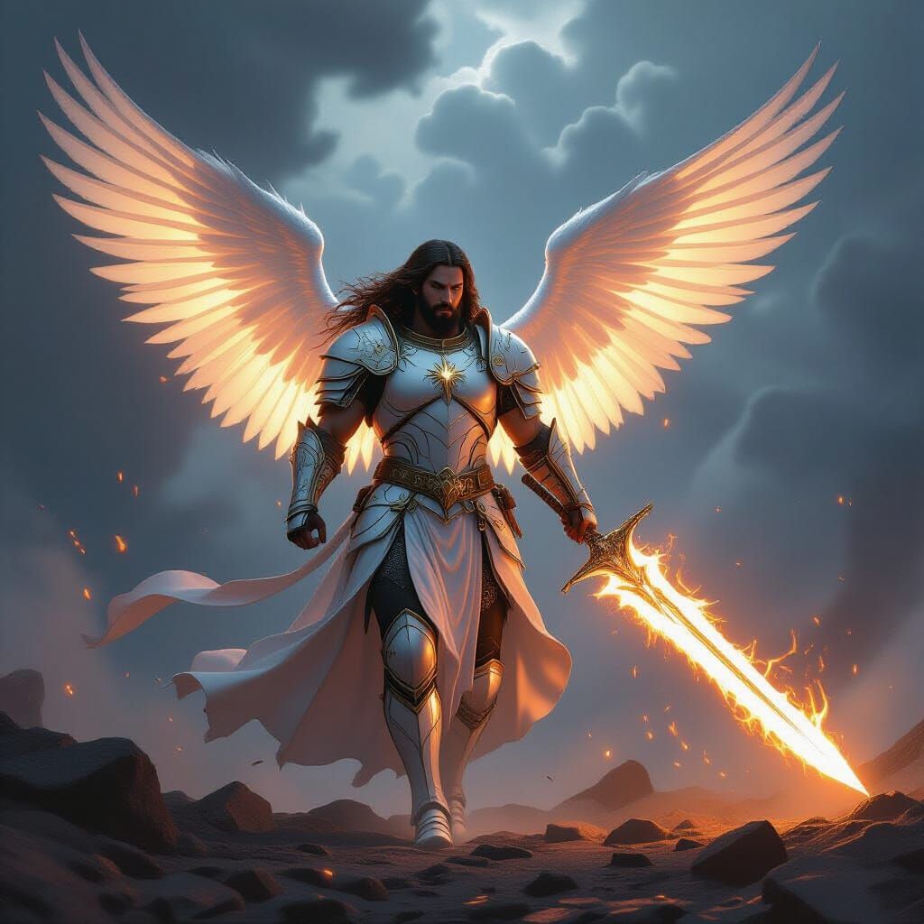 Heavenly Warrior King Descends in Blazing Armor