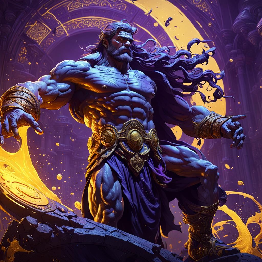Hyperdetailed Hercules in Dark Fantasy Concept Art