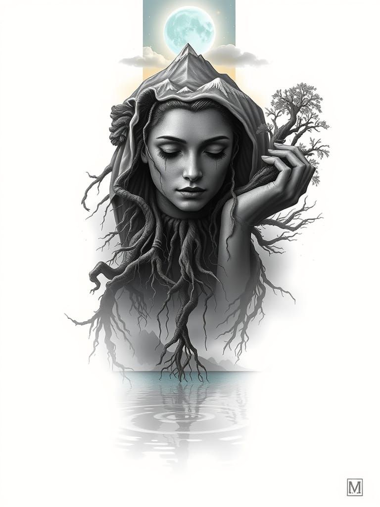 Sacred Mountain Goddess Plays Roots Cello Amidst Celestial H...