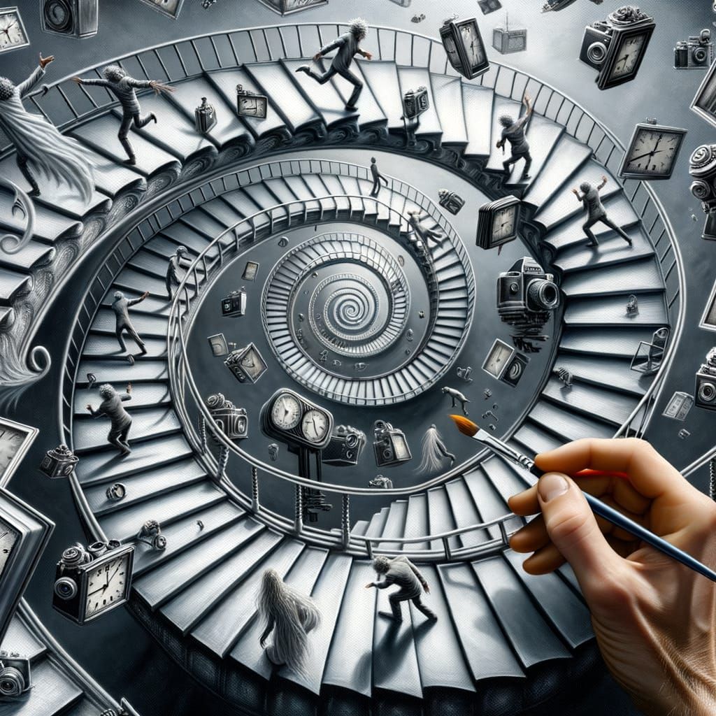 Ethereal Staircases of Timeless Illusion