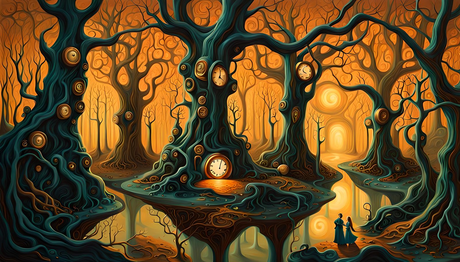 Post-Apocalyptic Steampunk Ghosts in Surrealist Forest