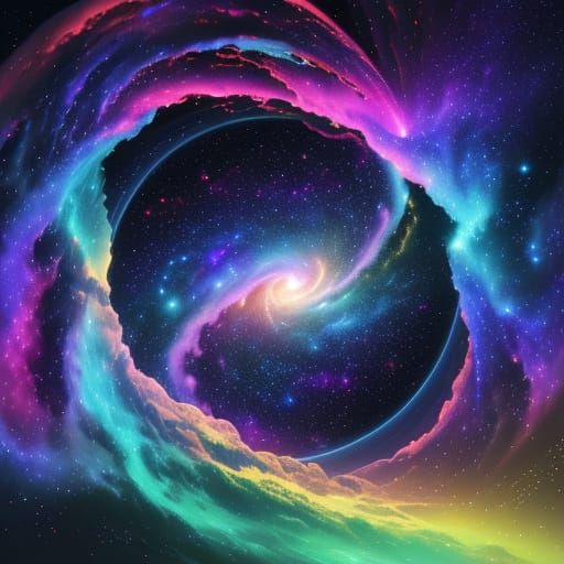 Cosmic Galaxy Unfolding: A Digital Matte Painting