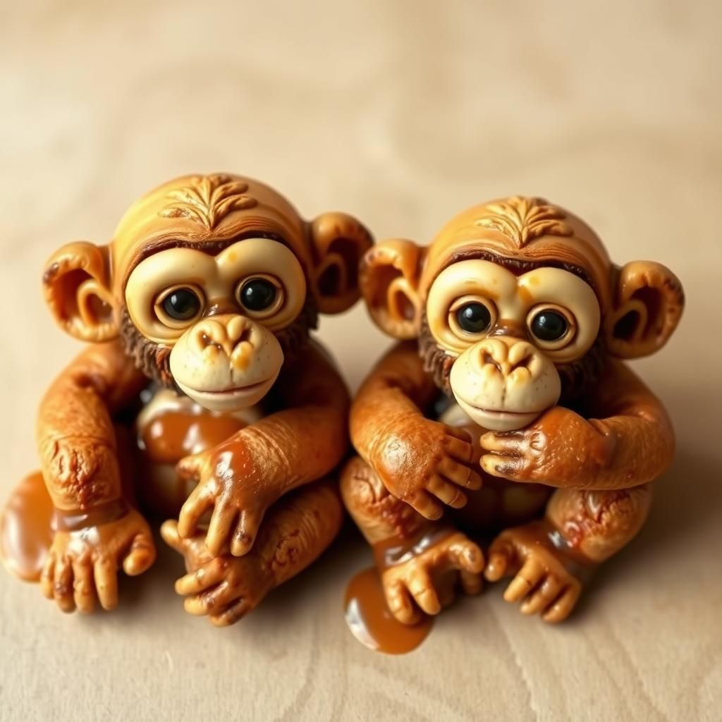 Cinnamon Roll Chimpanzees with Caramel Icing