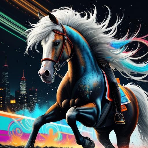 This inquisitive adult draft horse has white hair with reddi...