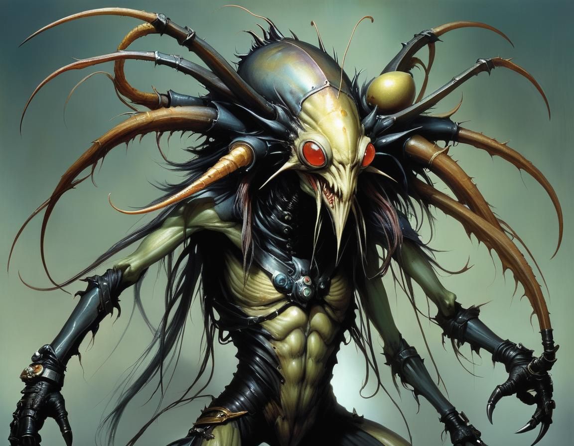 Myconid in Biopunk Cyberpunk Fusion