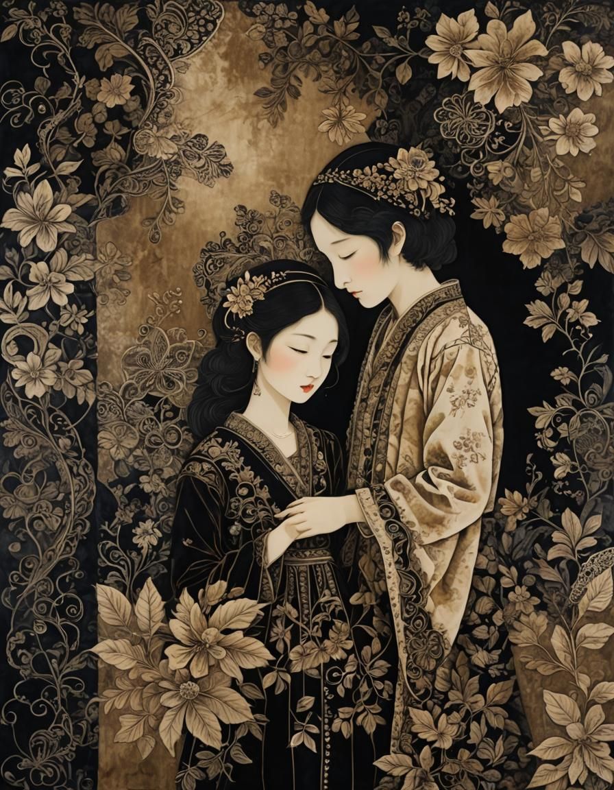 Unrequited Love in Pareidolic Batik Patterns