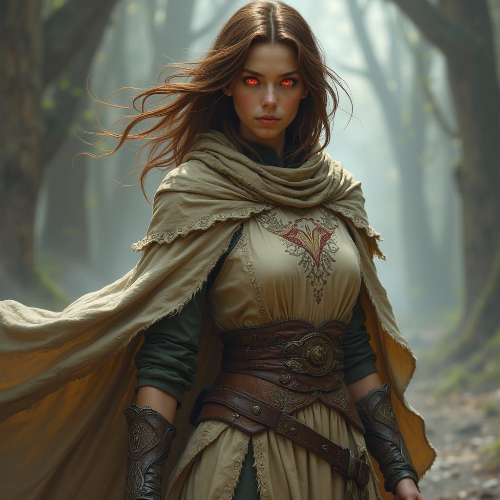 Mystical Sorceress in Dark Fantasy Style