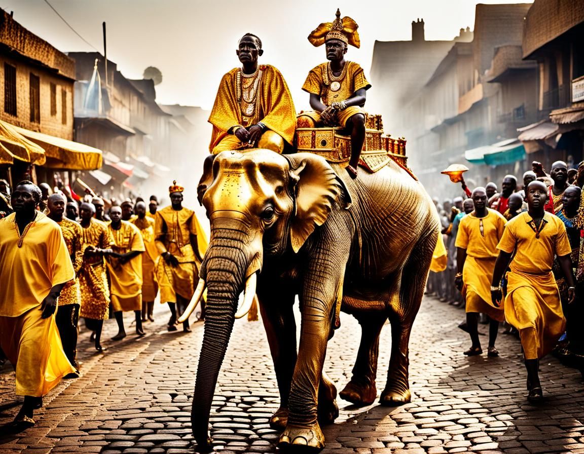 African King's Golden Elephant Procession