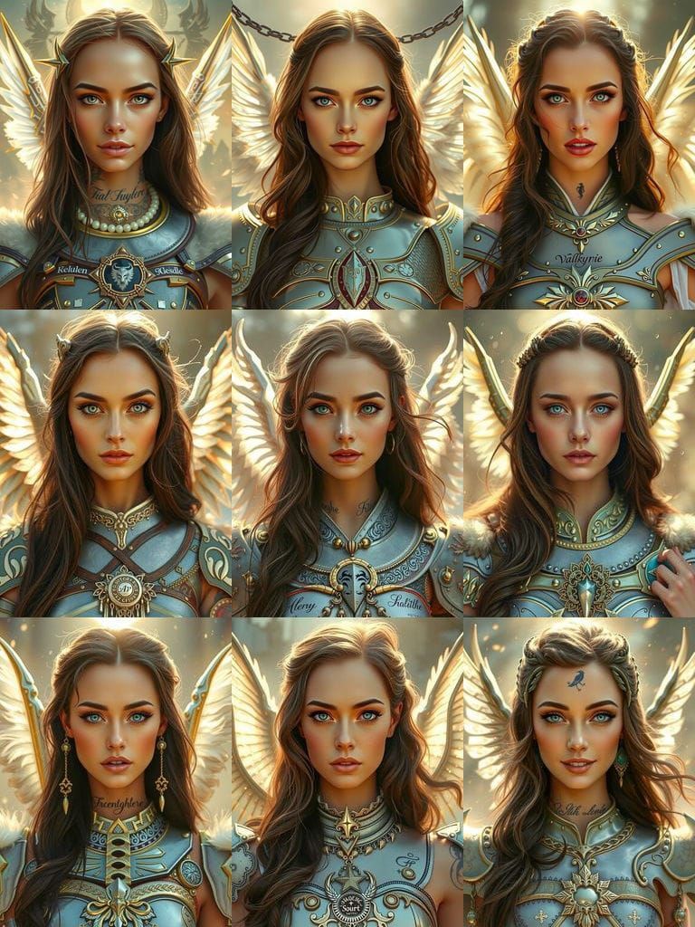 Seductive Valkyrie with Glowing Skin on Nordic Battlefield