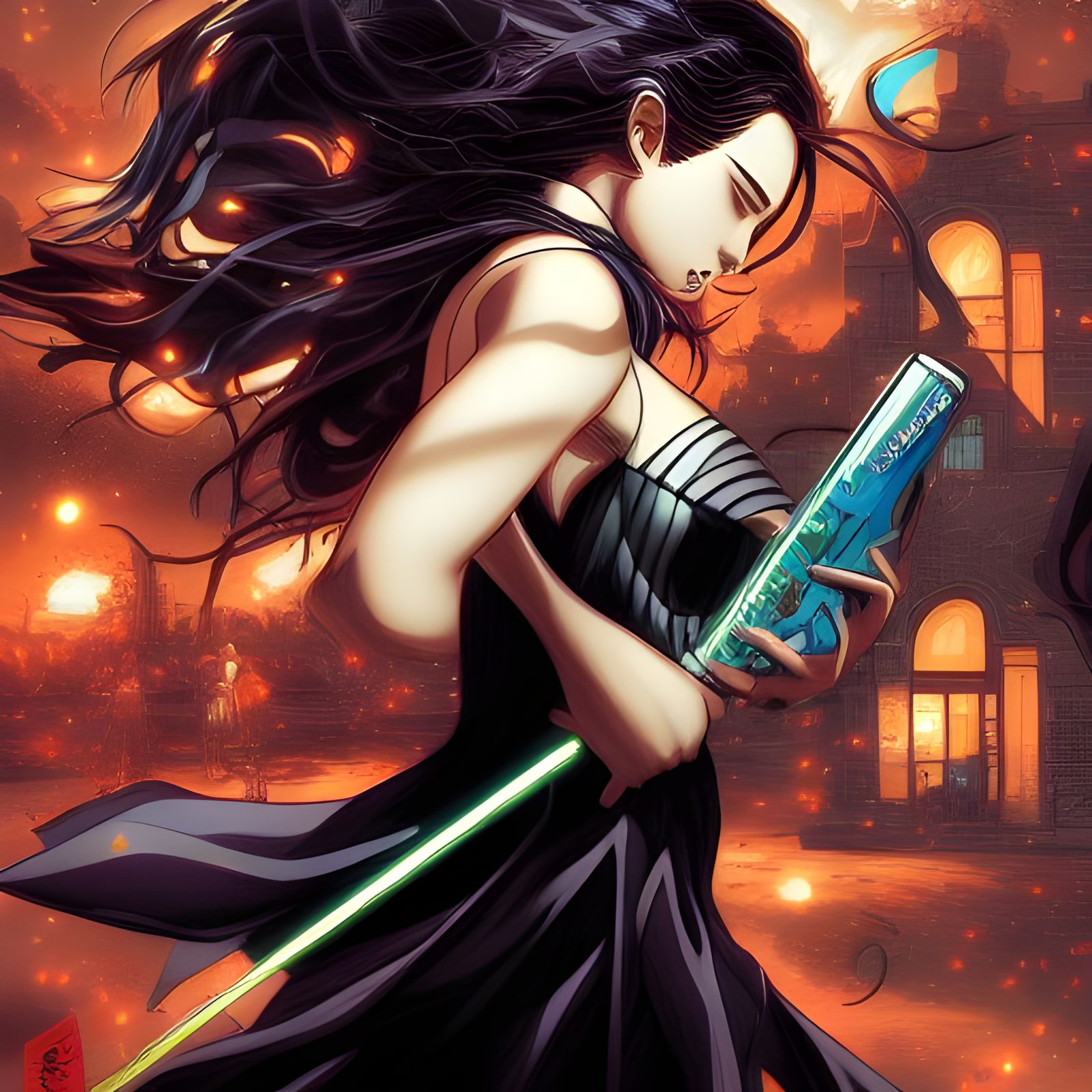 Anime Art in Comic Book Style