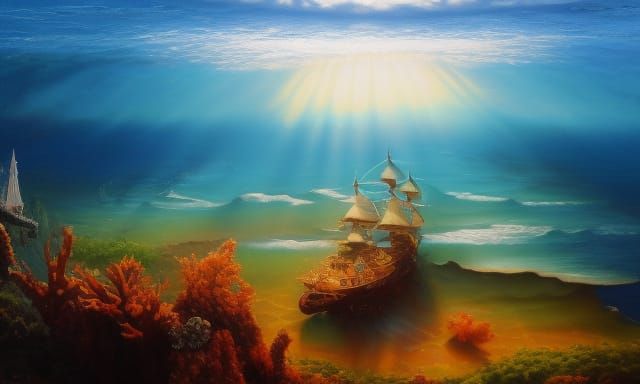 Epic Ocean Life: Digital Matte Painting