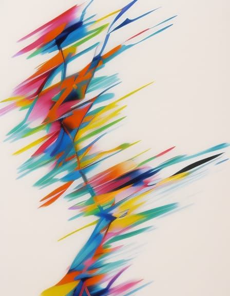 Abstract Art with Complementary Colors and Fine Details