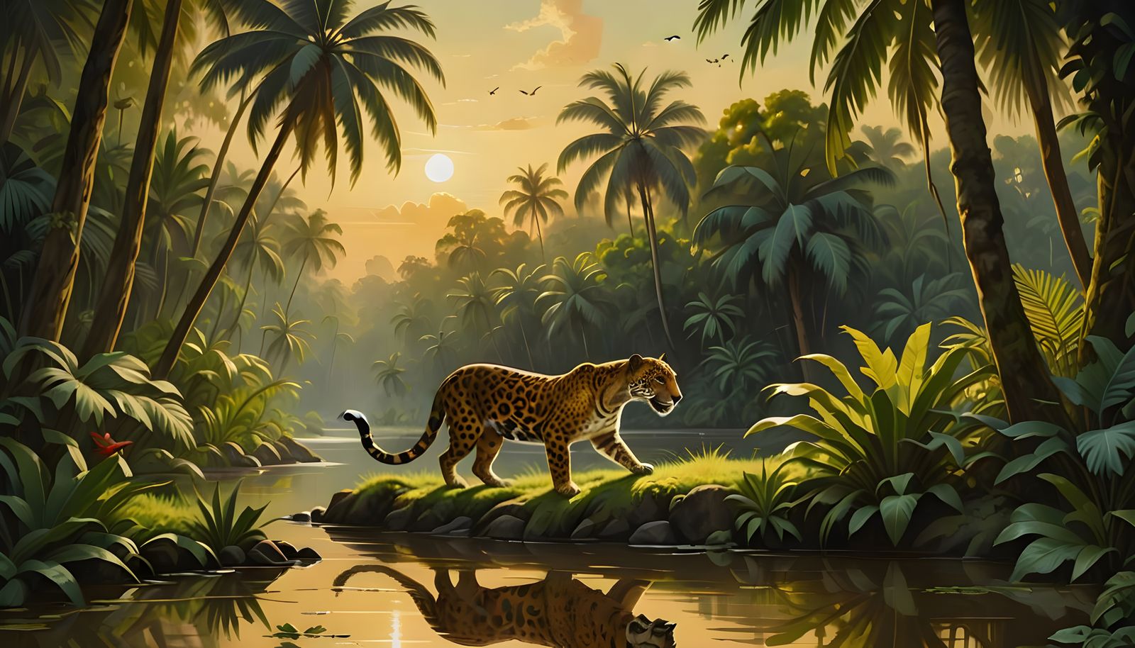 Rainforest Jaguar Landscape