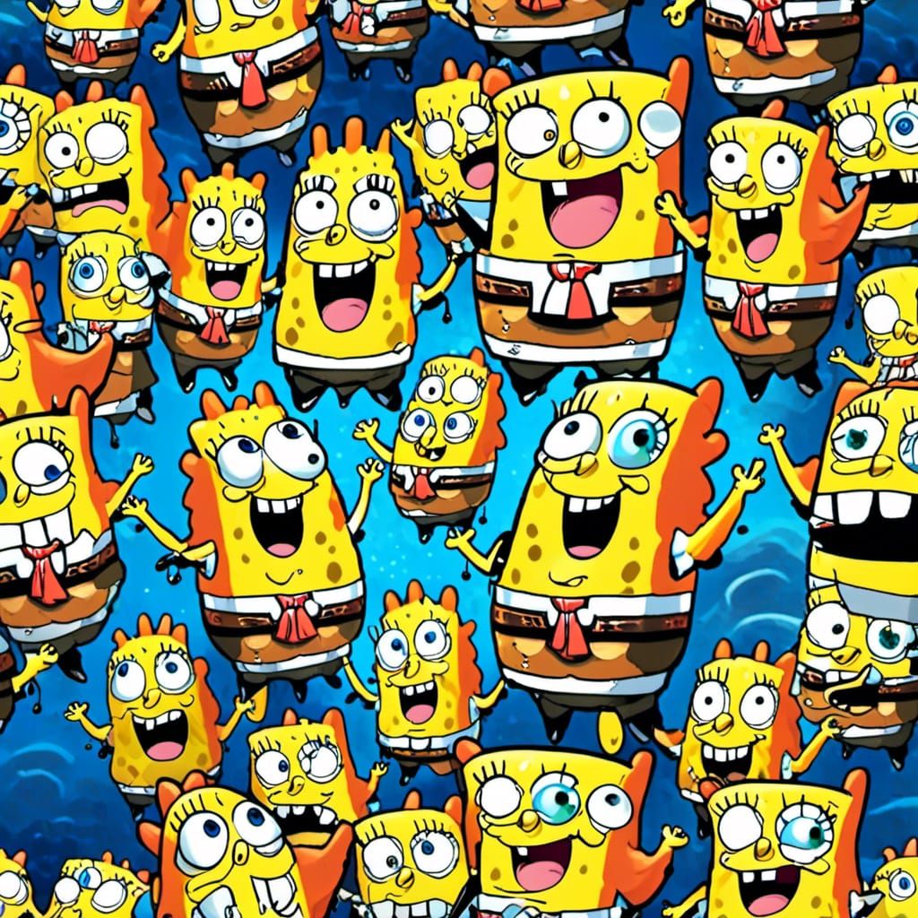 Mix up spongebob from spongebob squarepants <lora:Character Fusions:1.0> with nemo from finding nemo