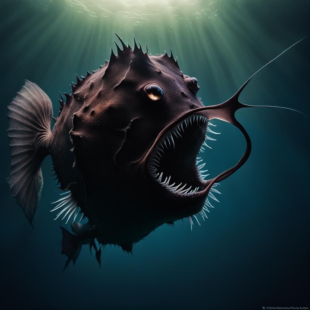 Spectacular Fight Between Abyssal Anglerfish in the Deep Oce...