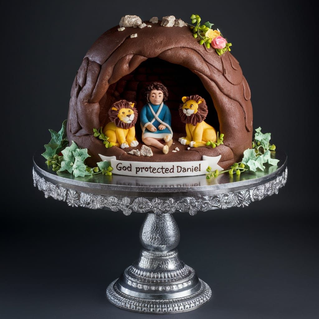 Daniel in the Lions' Den Cake: Biblical Story