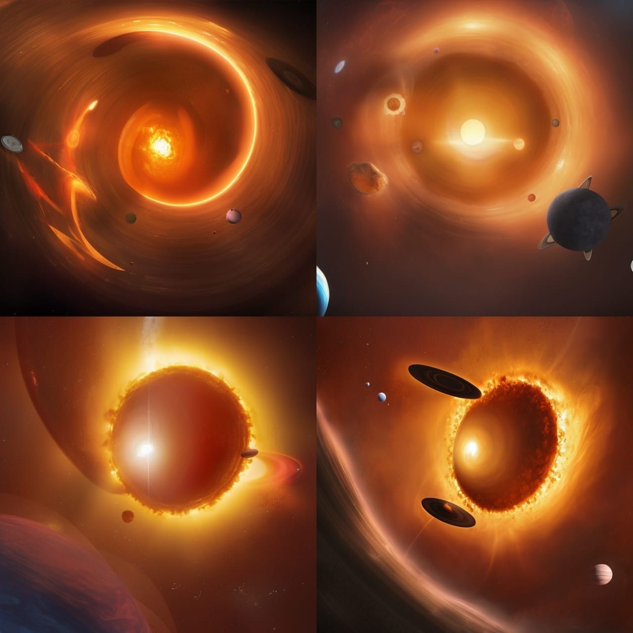 Solar System Swallowed by Black Hole Event Horizon