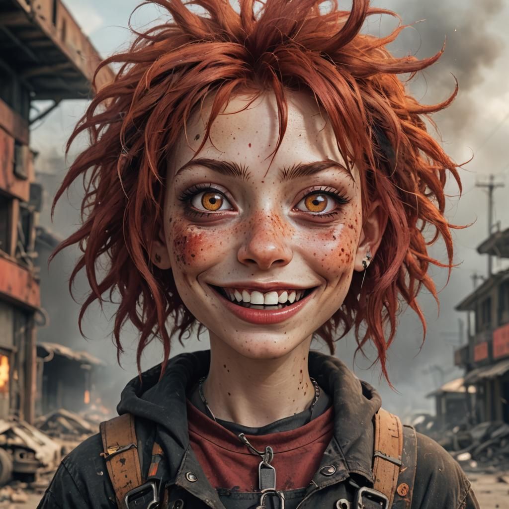 Post-Apocalyptic Punk Girl Portrait