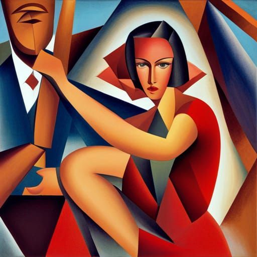 Abstract Cubist Portrait of a Virtuous Woman