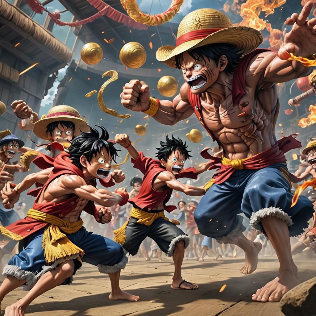 Anime-Style Battle Scene in 3D