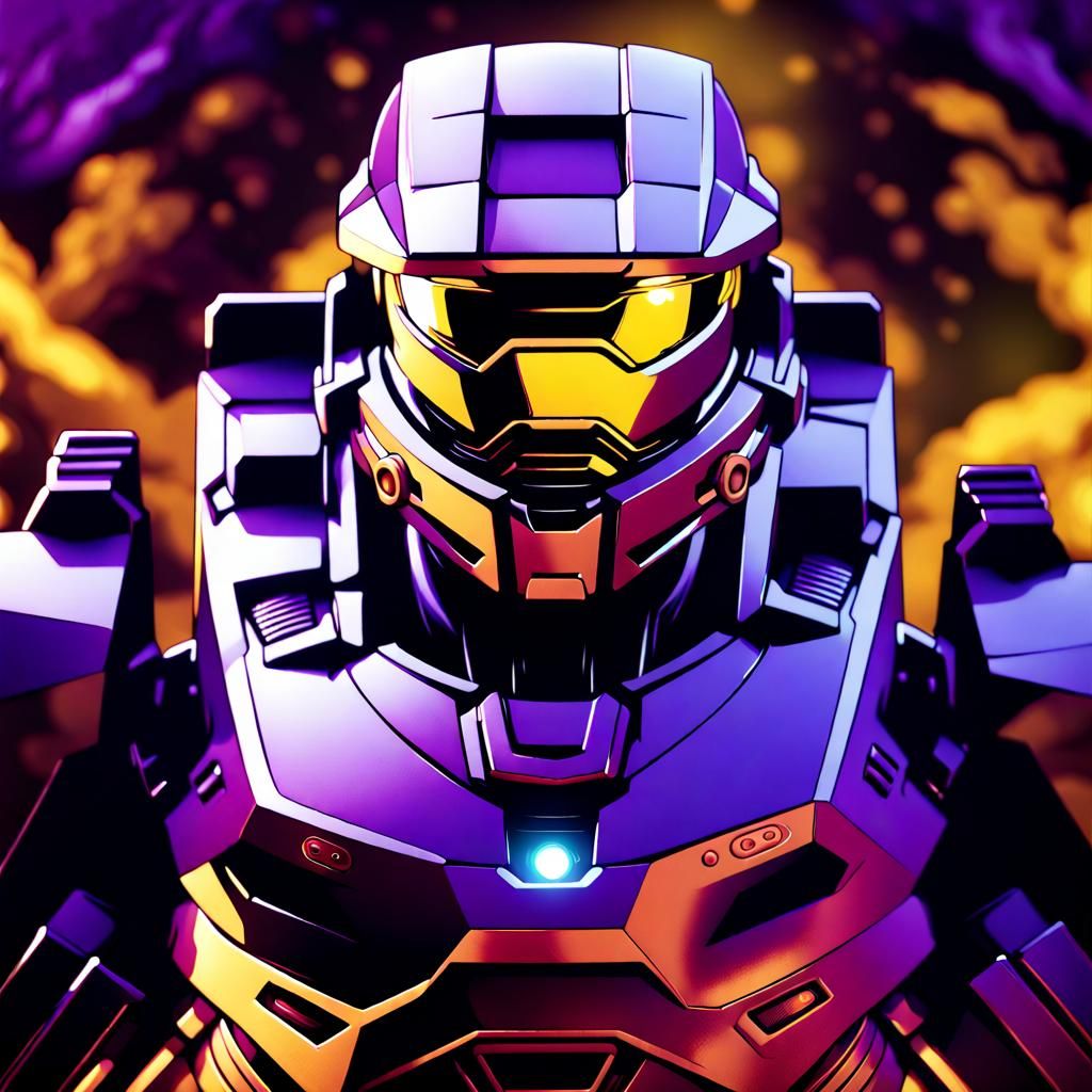 Master Chief Dark Fantasy Concept Art in 8k