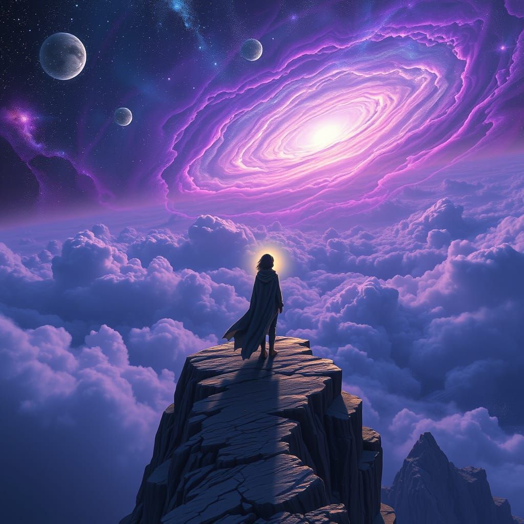 Mystical Woman at the Cosmic Edge