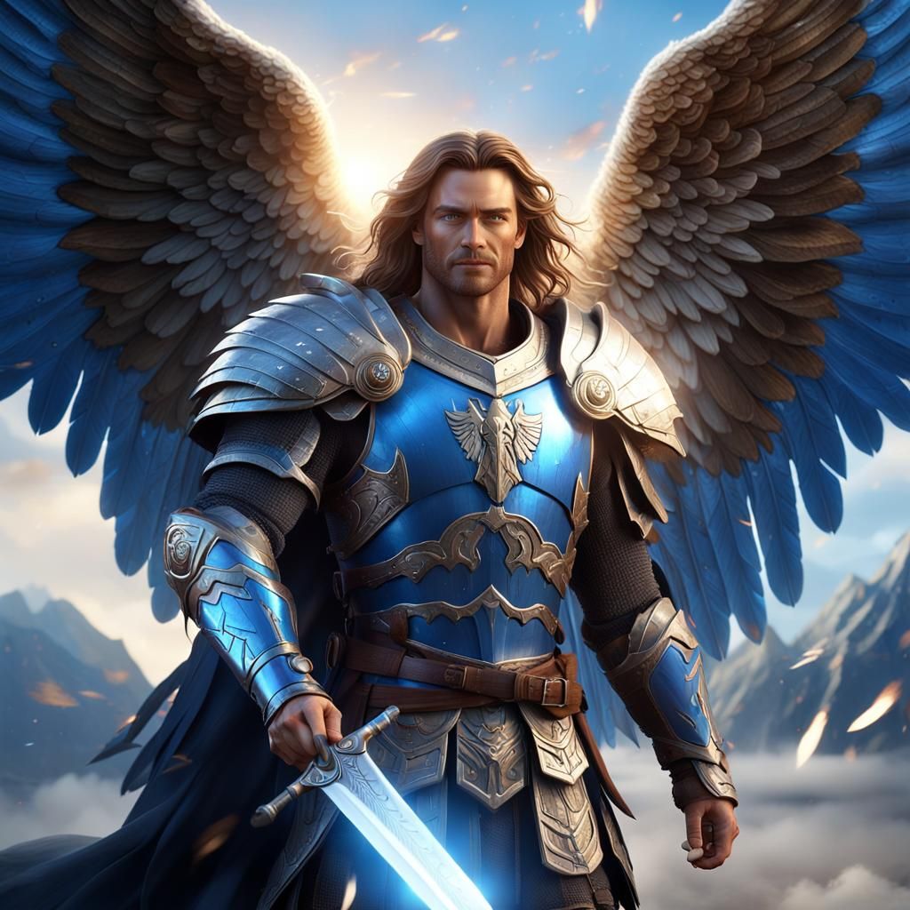 Cinematic Archangel Michael with Light Sword