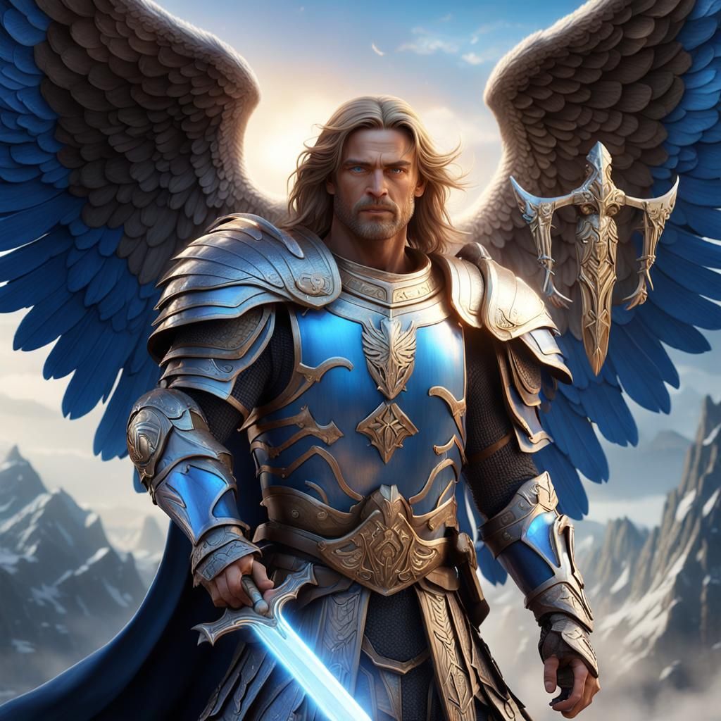 Archangel Michael: Majestic Wings and Gleaming Armor