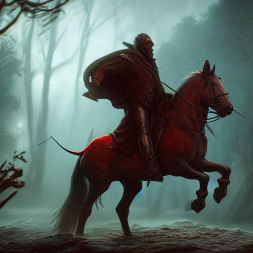 The Headless Horseman: Detailed Matte Painting
